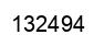 Number 132494 black image