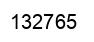 Number 132765 black image