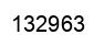 Number 132963 black image