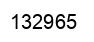 Number 132965 black image