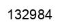 Number 132984 black image