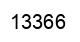 Number 13366 black image