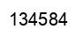 Number 134584 black image