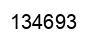 Number 134693 black image