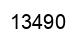 Number 13490 black image