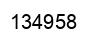 Number 134958 black image