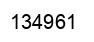Number 134961 black image