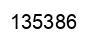 Number 135386 black image
