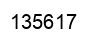 Number 135617 black image