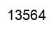 Number 13564 black image