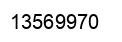 Number 13569970 black image