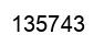 Number 135743 black image