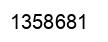 Number 1358681 black image