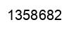 Number 1358682 black image