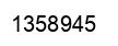 Number 1358945 black image