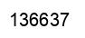 Number 136637 black image