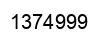 Number 1374999 black image