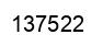 Number 137522 black image