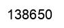 Number 138650 black image