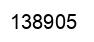 Number 138905 black image