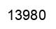 Number 13980 black image