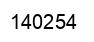 Number 140254 black image