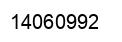 Number 14060992 black image