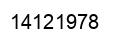 Number 14121978 black image