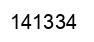 Number 141334 black image