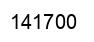 Number 141700 black image