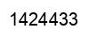 Number 1424433 black image