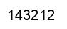 Number 143212 black image