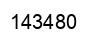 Number 143480 black image