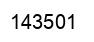 Number 143501 black image