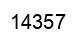 Number 14357 black image
