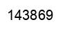 Number 143869 black image