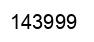 Number 143999 black image