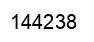 Number 144238 black image