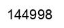 Number 144998 black image