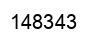 Number 148343 black image