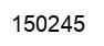 Number 150245 black image