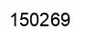Number 150269 black image