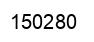 Number 150280 black image
