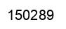 Number 150289 black image