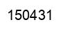 Number 150431 black image