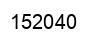Number 152040 black image