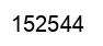 Number 152544 black image