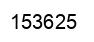 Number 153625 black image