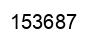 Number 153687 black image