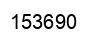 Number 153690 black image